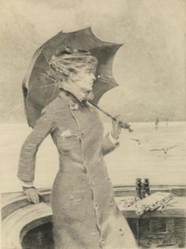 Louise Abbema : Femme au parapluie